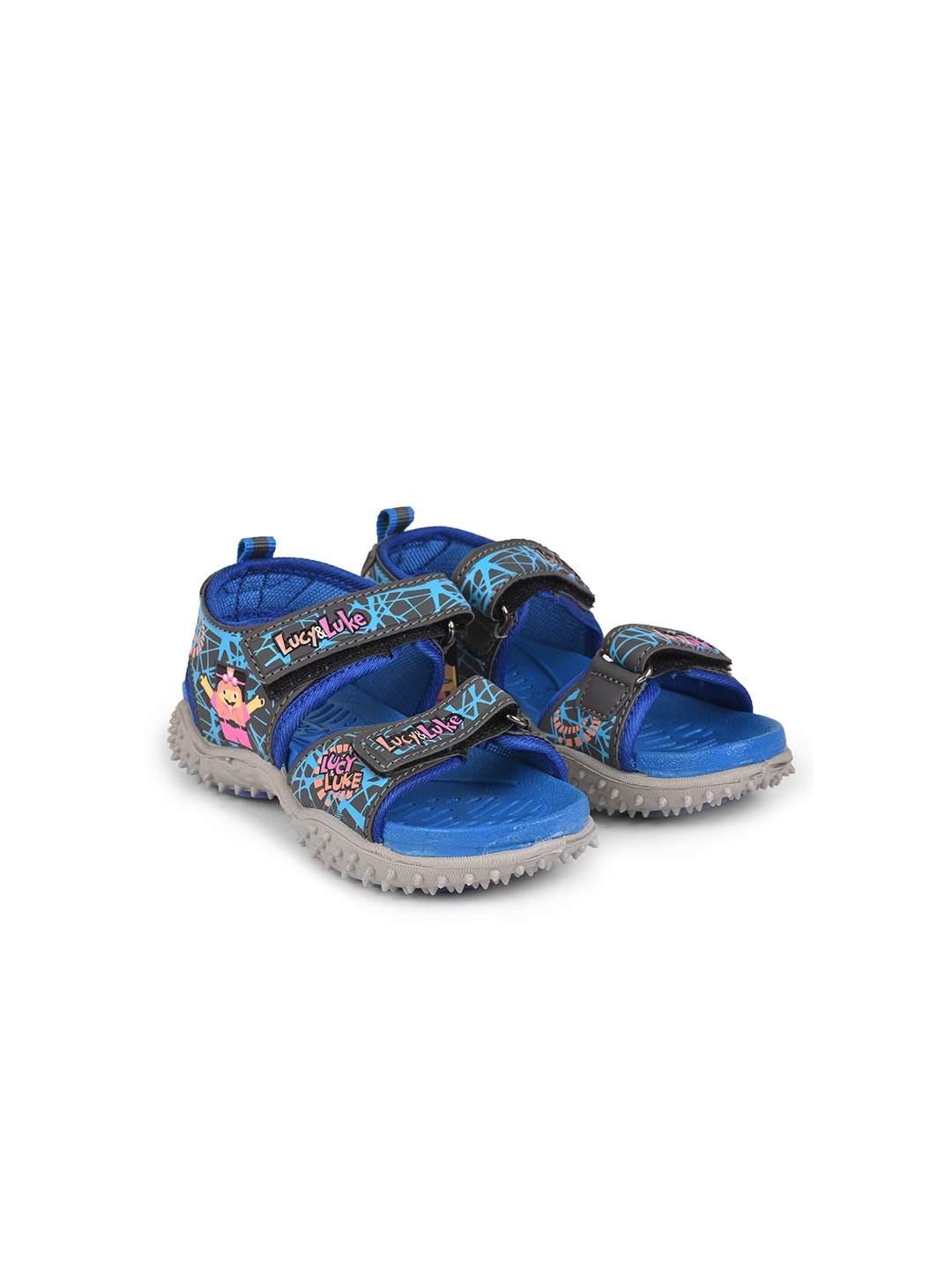 

Liberty Kids Blue Printed Sports Sandals