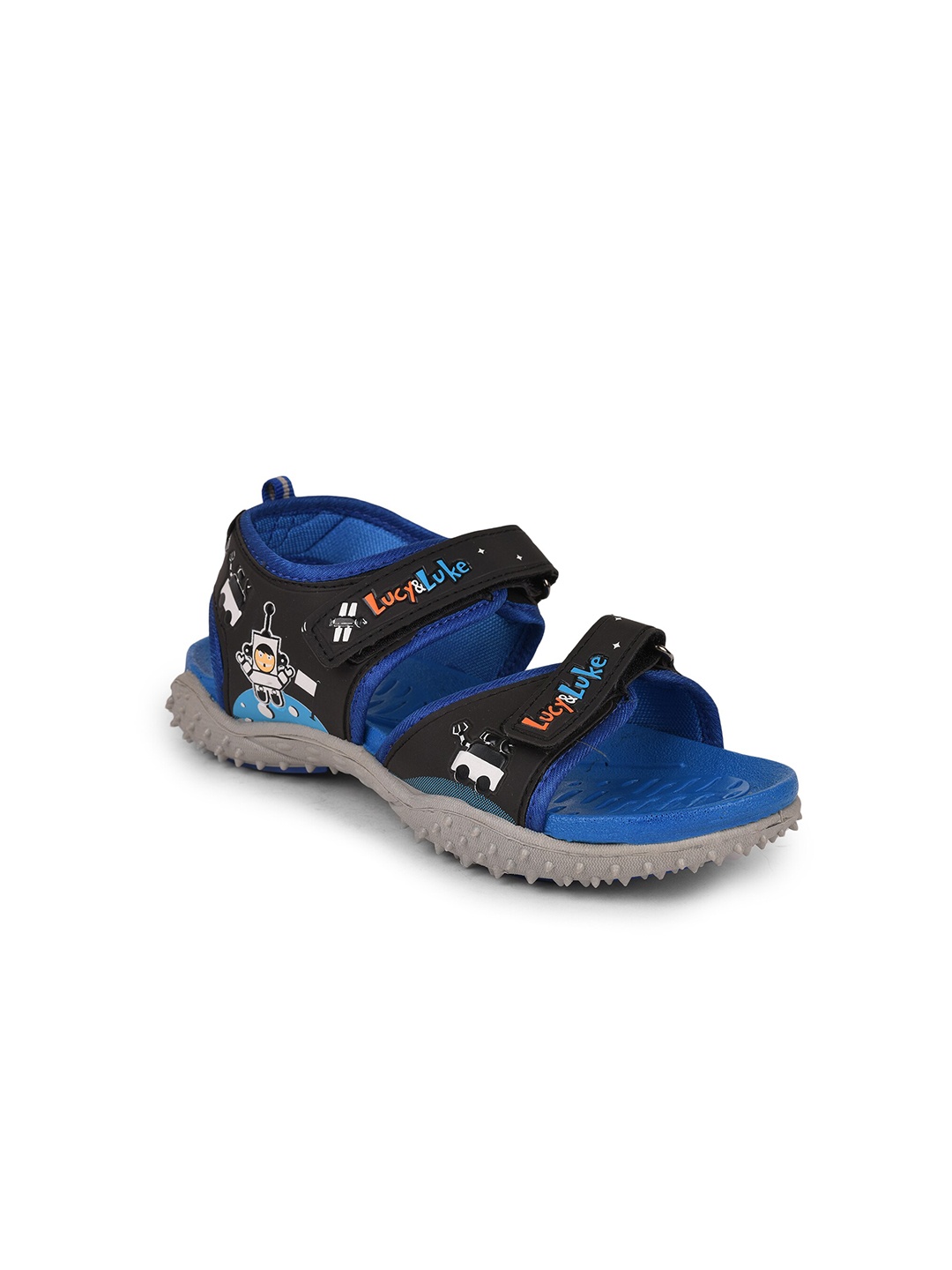 

Liberty Kids Blue Printed Sports Sandal