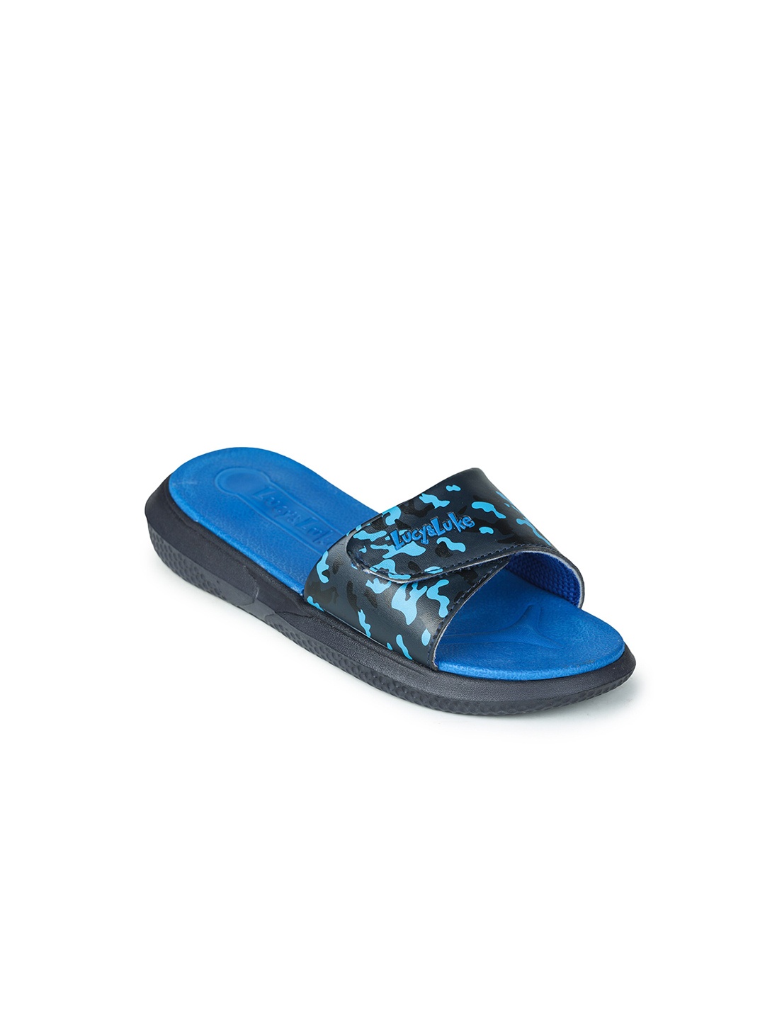 

Liberty Kids Blue & Black Printed Sliders