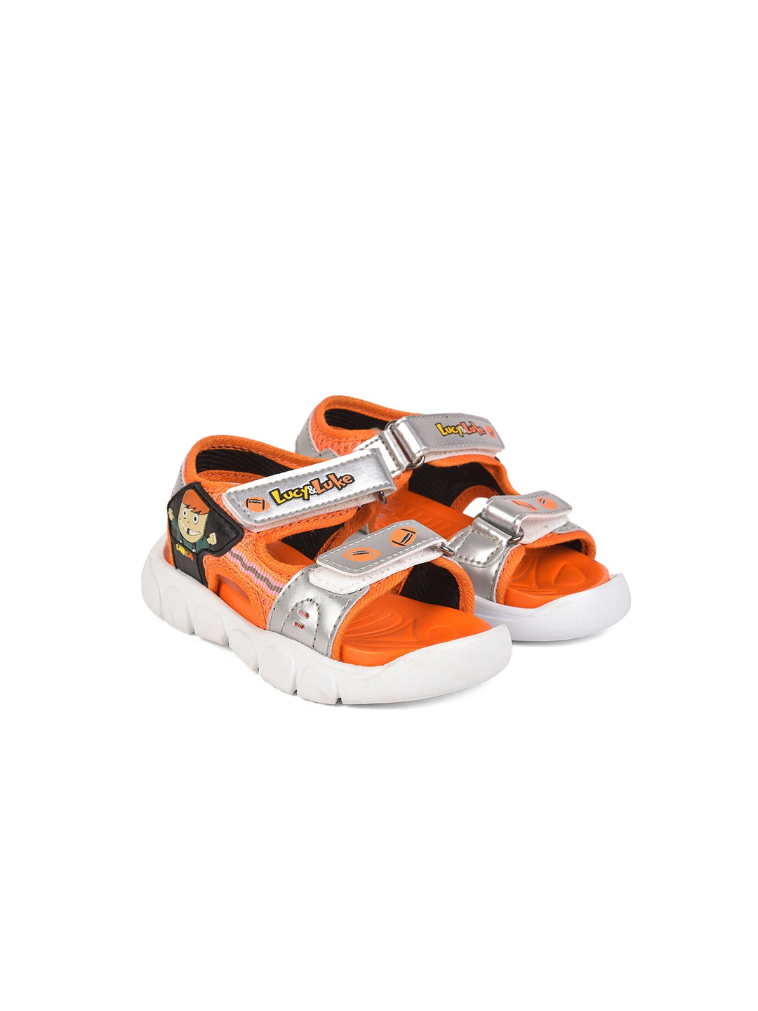 

Liberty Kids Orange & Silver-Toned Comfort Sandals