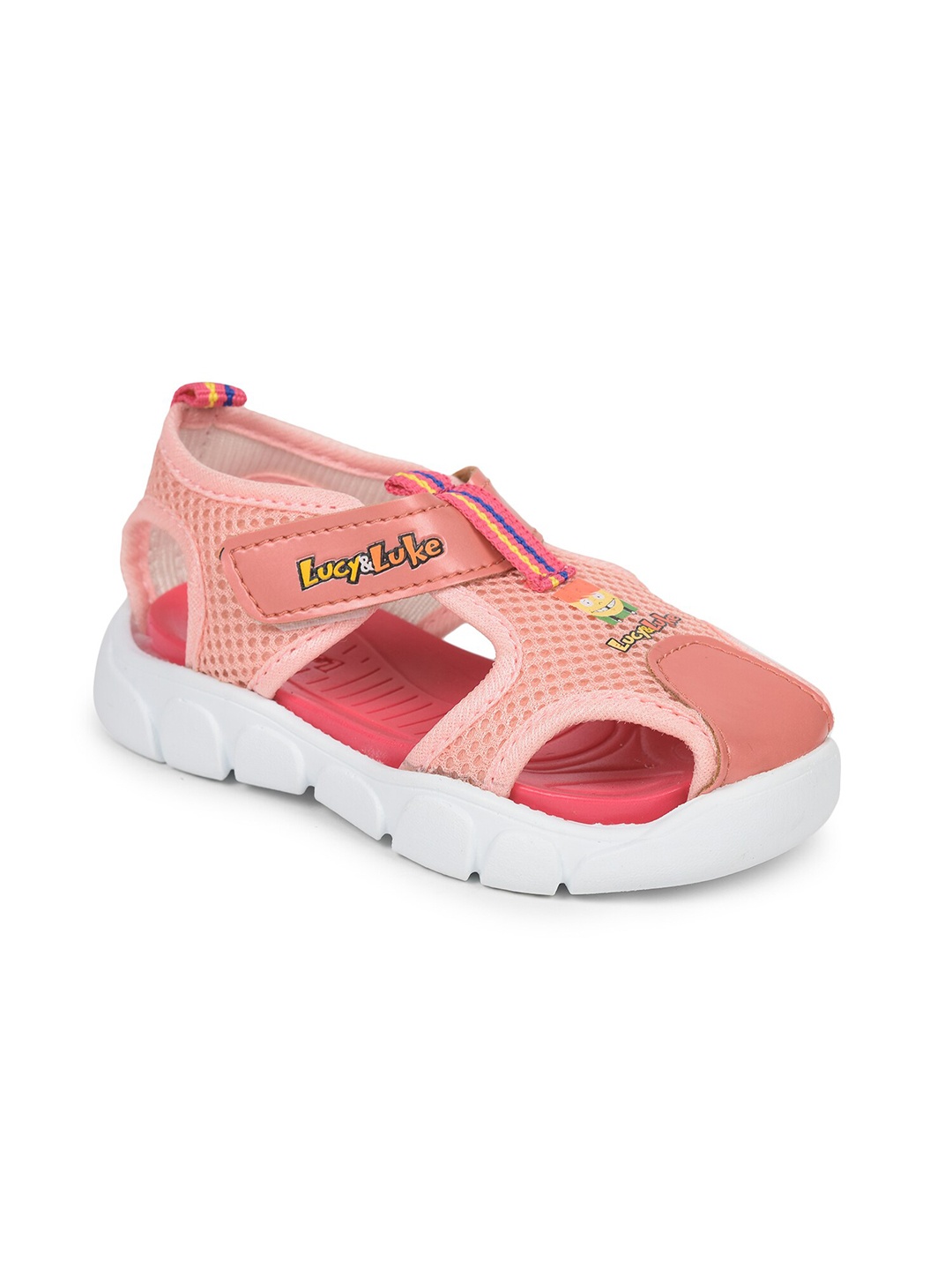

Liberty Unisex Kids Peach & White Comfort Sandals