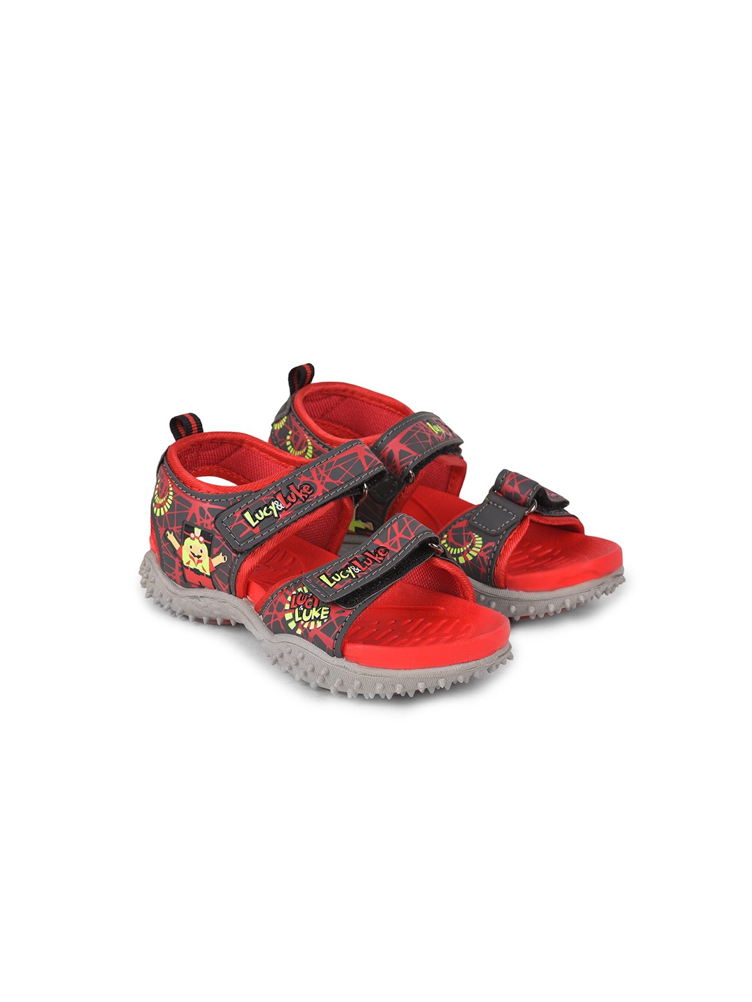 

Liberty Unisex Kids Red & Grey Comfort Sandals