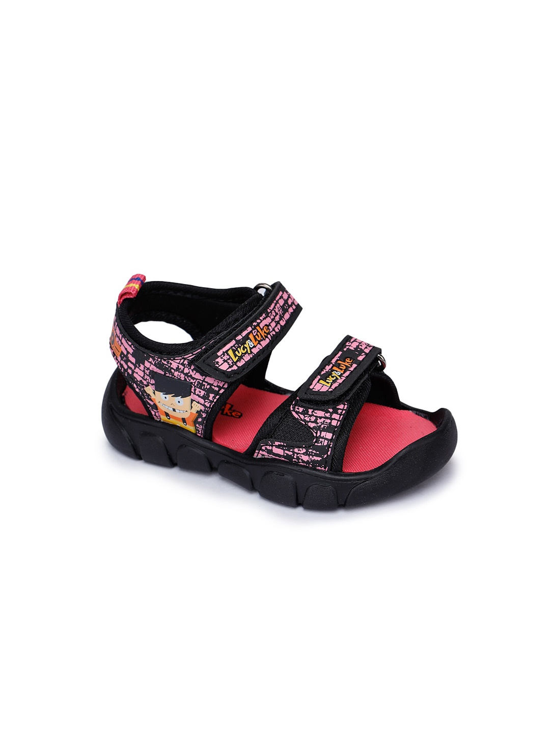 

Liberty Kids Pink & Black Printed Sports Sandal