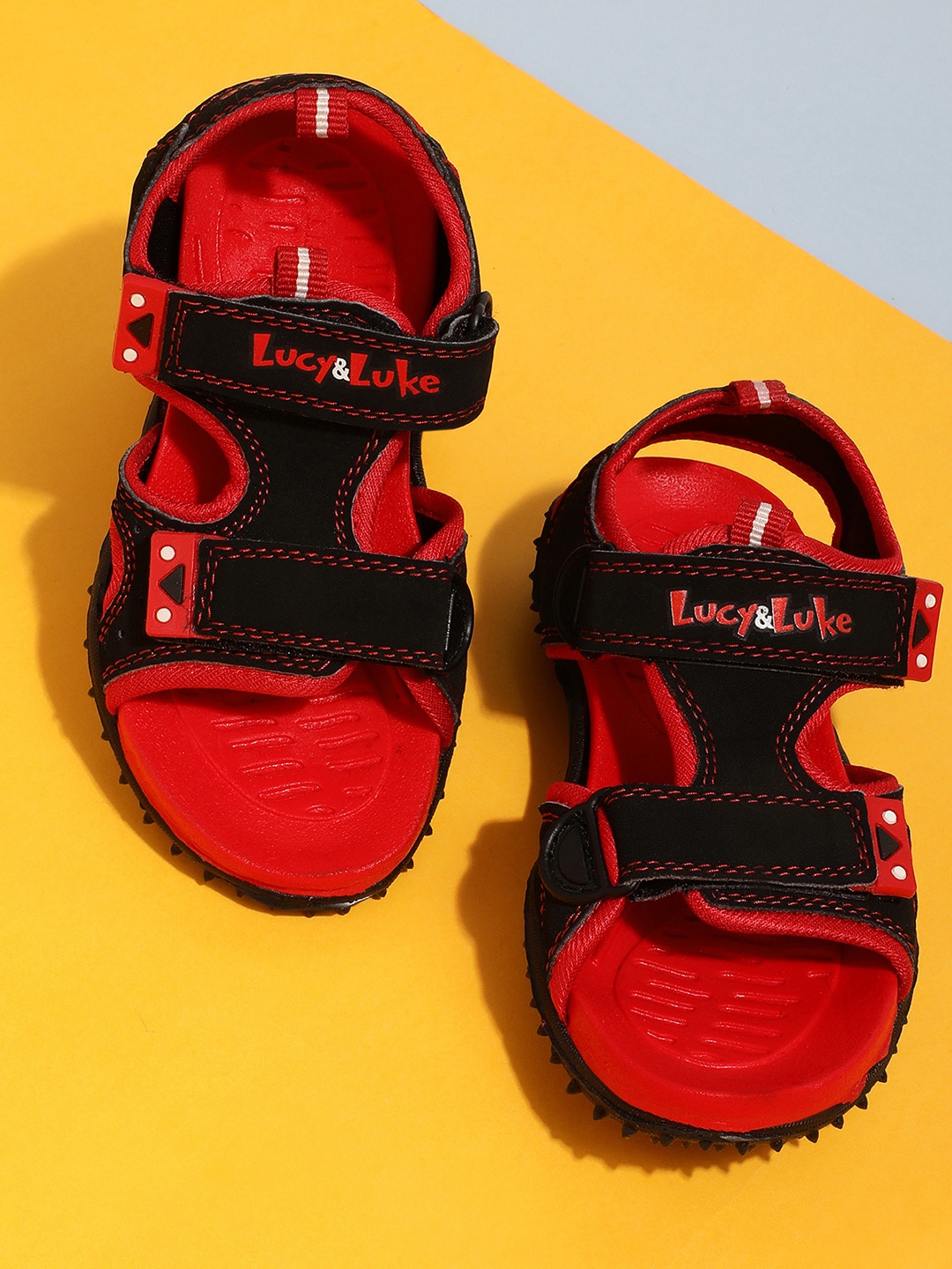 

Liberty Unisex Kids Black & Red Comfort Sandals