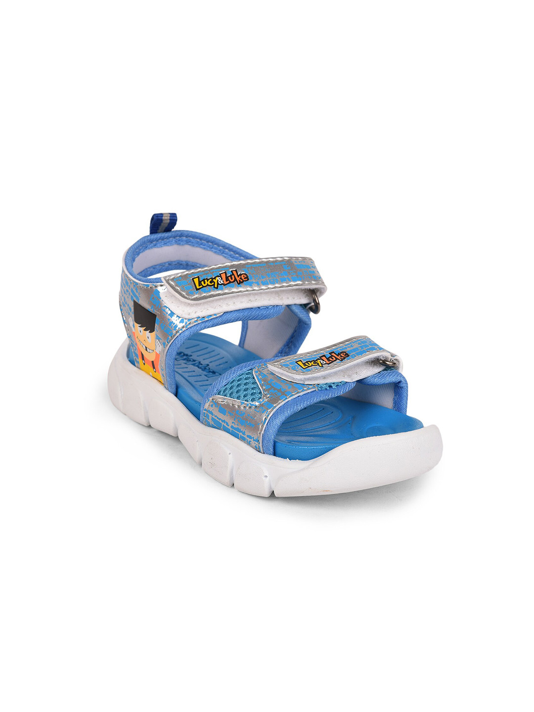 

Liberty Kids Blue Printed Sports Sandals