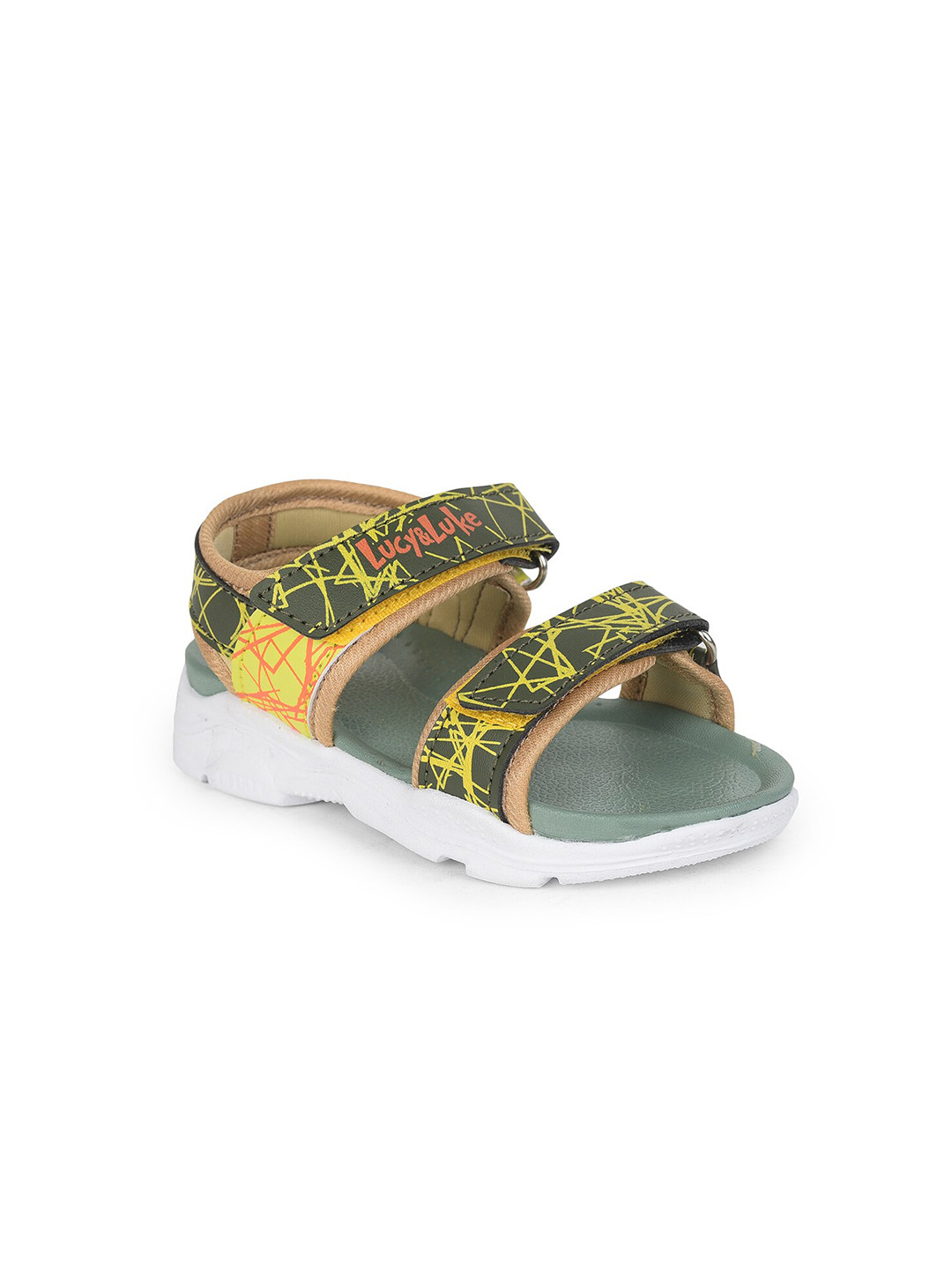 

Liberty Unisex Kids Green & Yellow Comfort Sandals