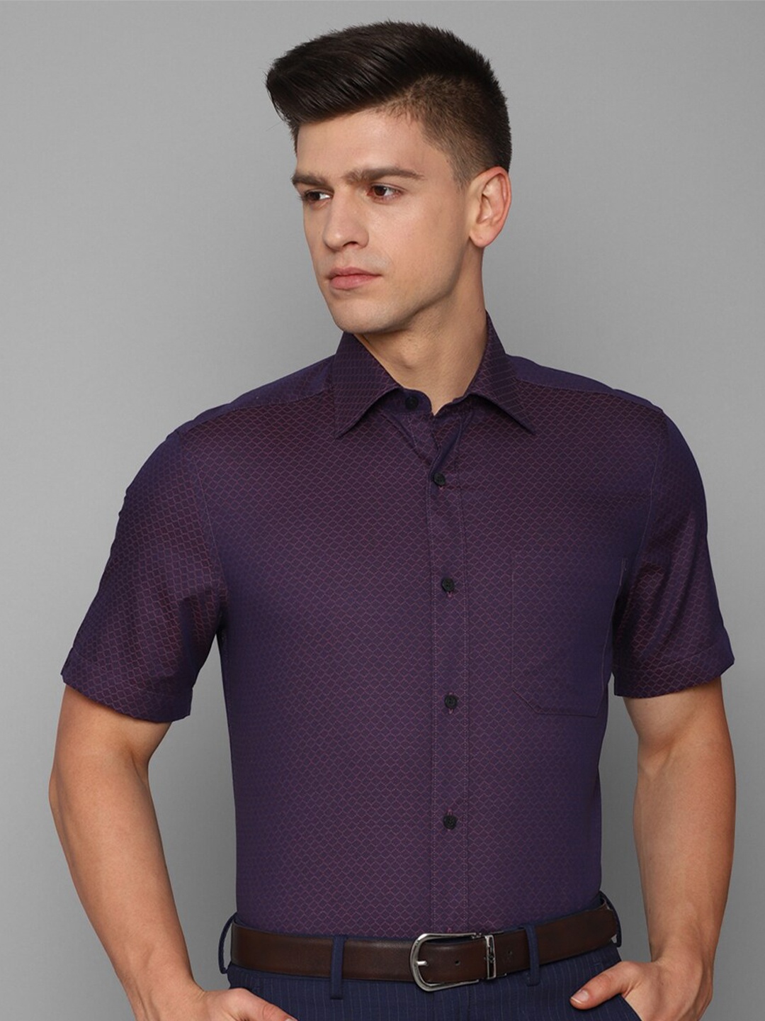 

Louis Philippe Men Purple Formal Shirt