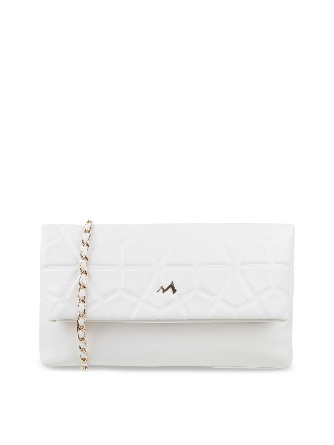 

Metro White Textured Oversized Structured Sling Bag