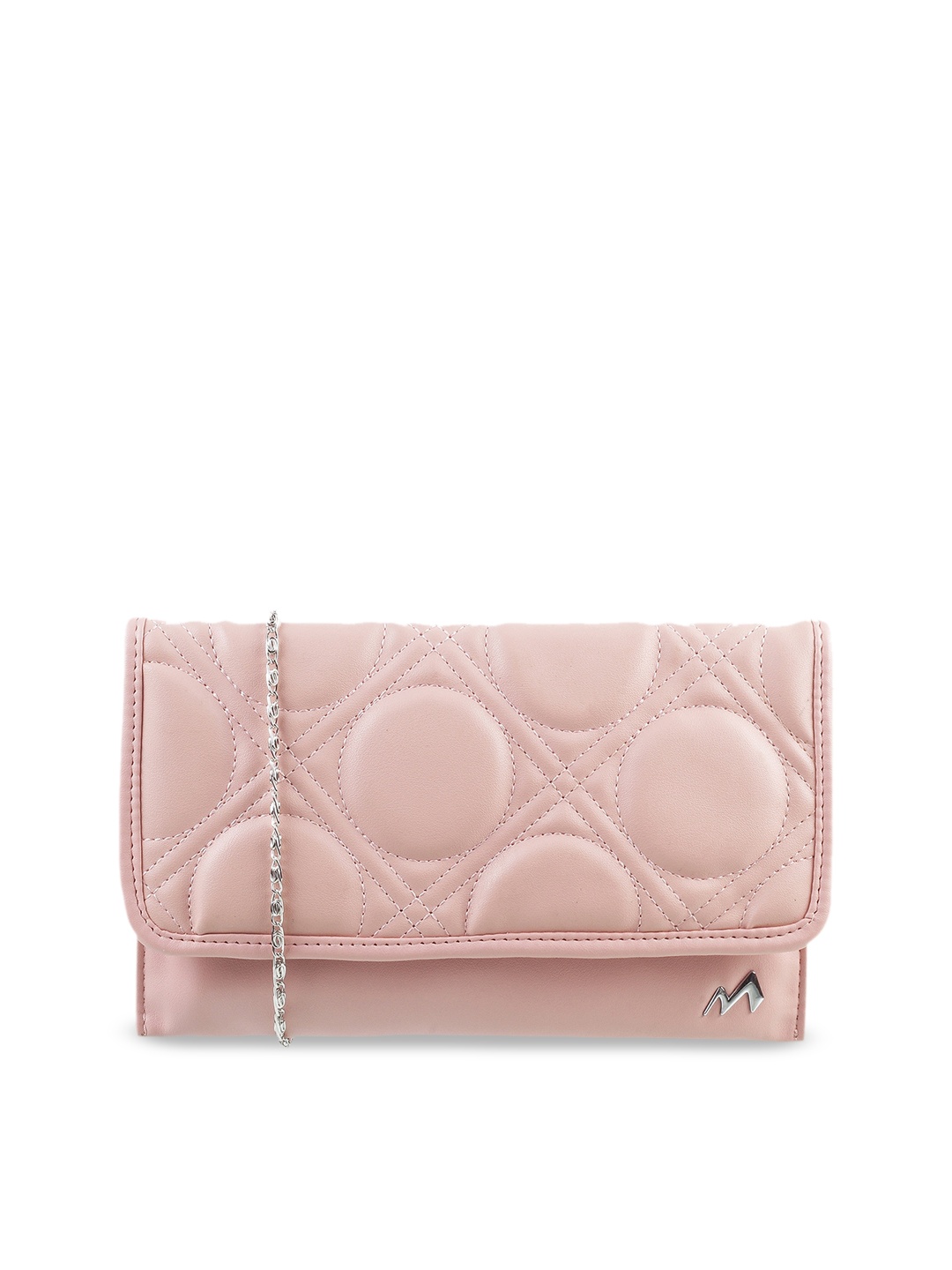 

Metro Pink Textured Envelope Clutch