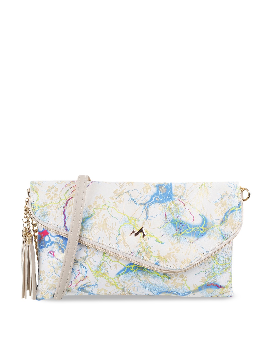 

Metro Beige Floral Structured Tote Bag