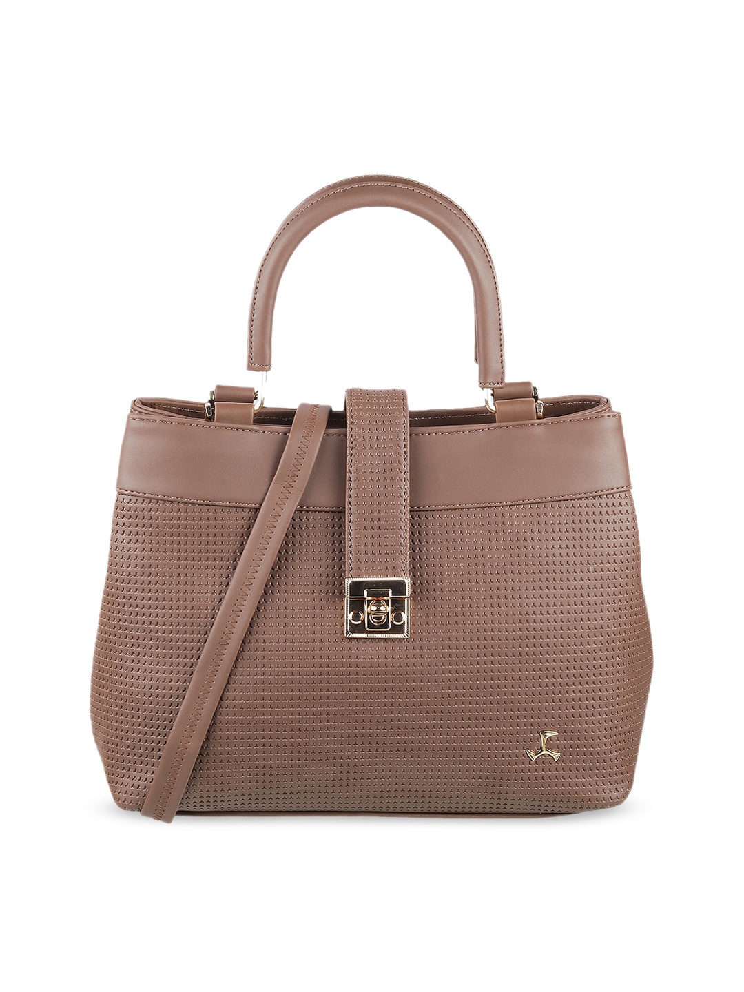 

Mochi Tan Structured Satchel Bag