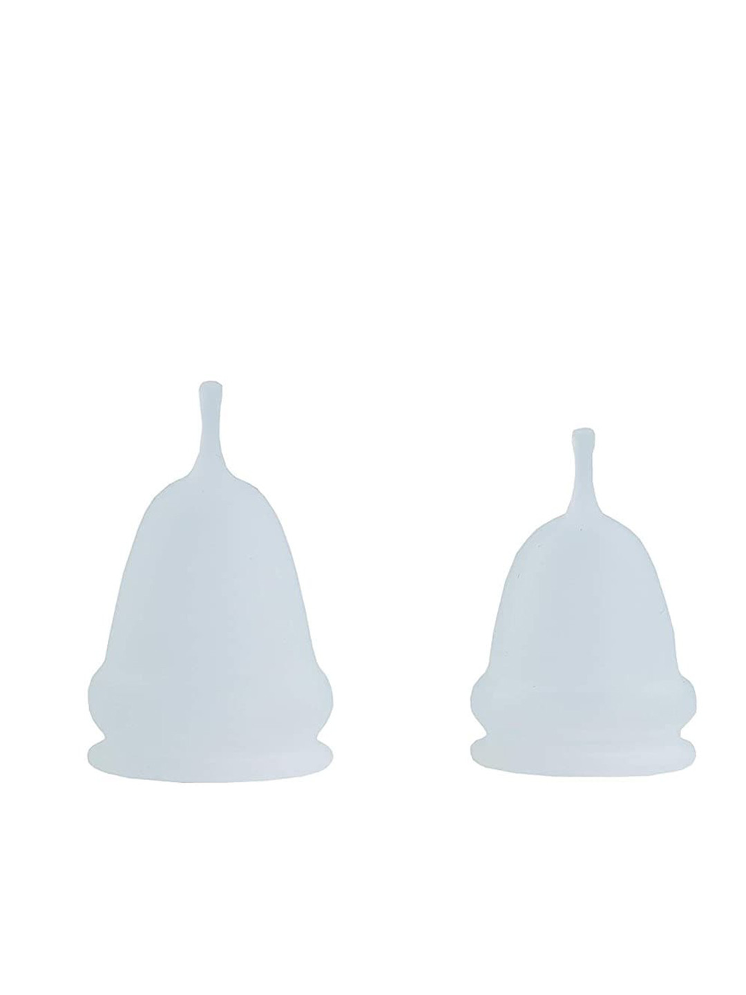 

Pure Cups Set of 2 Latex Free Medical Grade Reusable Menstrual Cups - Small & Large, White
