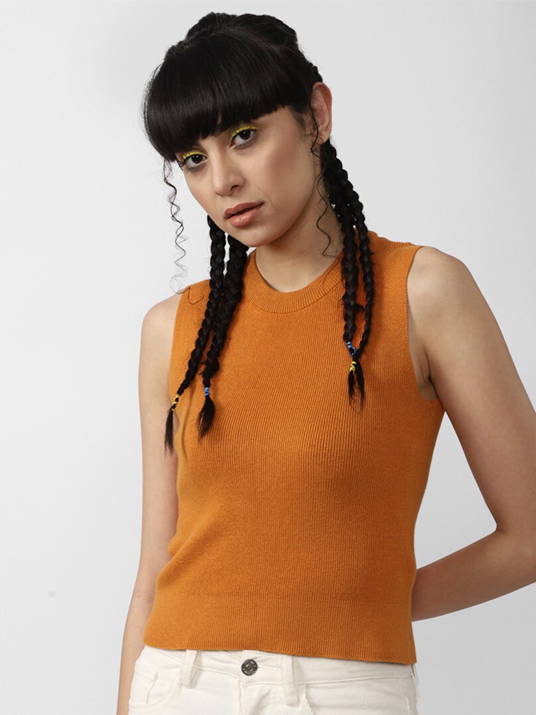 

FOREVER 21 Orange Ribbed Top