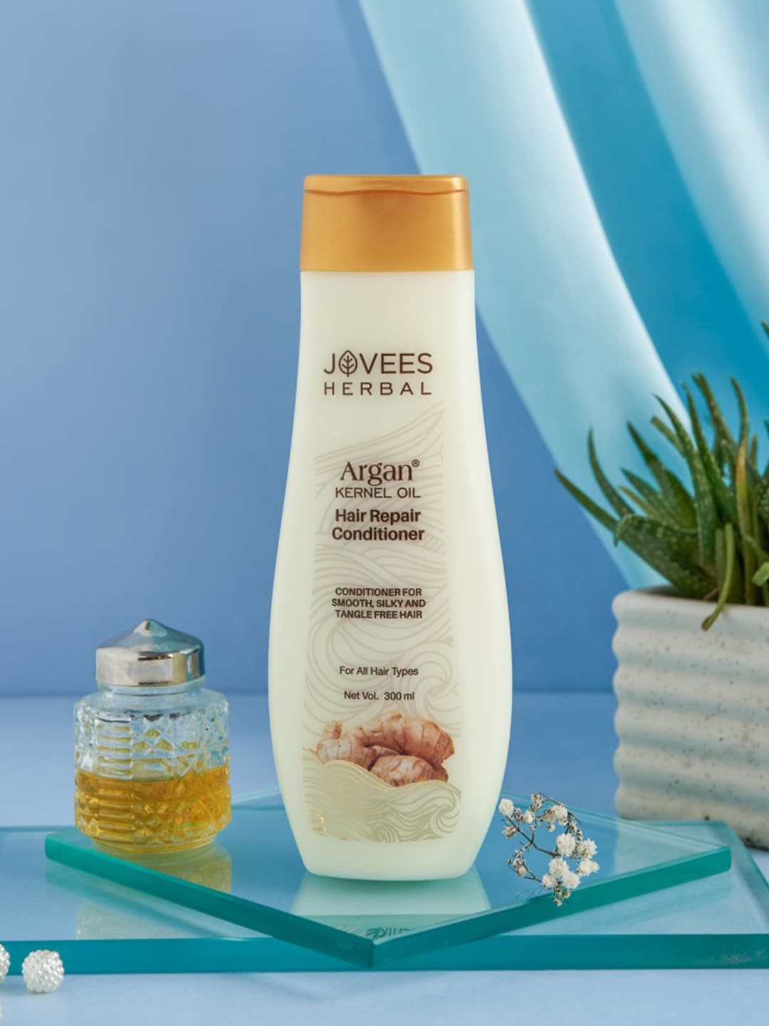 

Jovees Argan Kernel Oil Hair Repair Conditioner For Smooth & Tangle-Free Hair - 300 ml, Off white