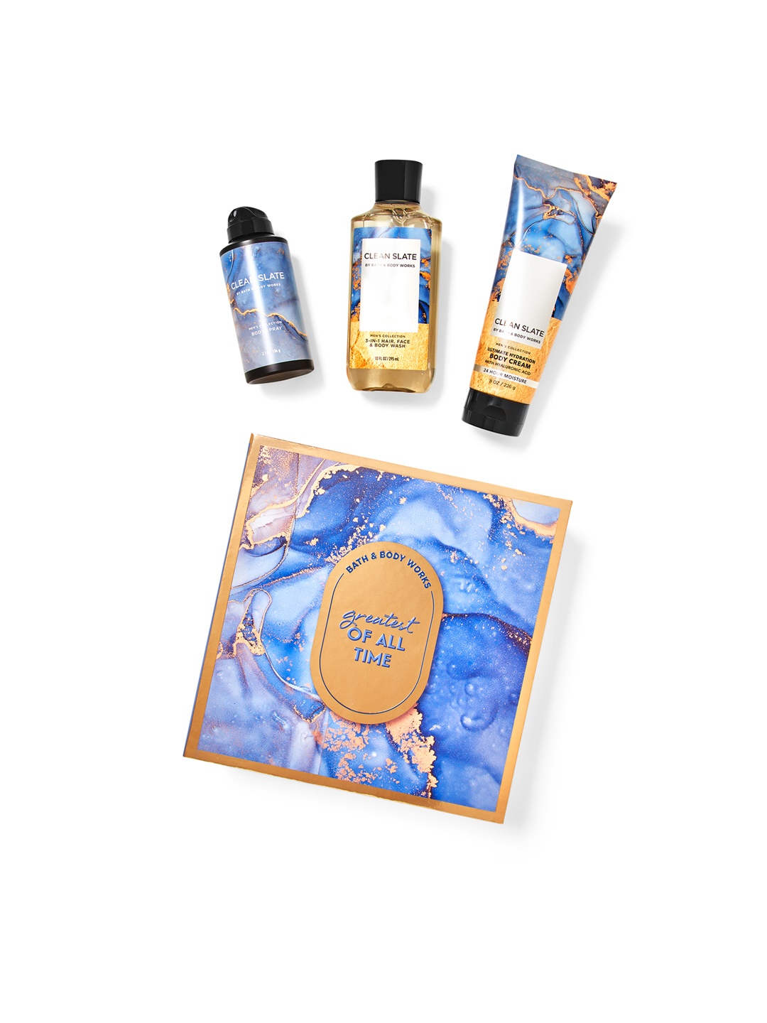

Bath & Body Works Set of 3 Clean Slate Cruelty Free Gift Box Set, Blue