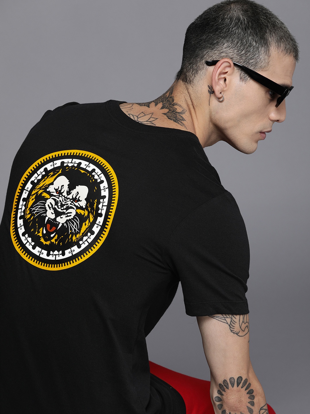 

Nike Men Black Printed Dri-FIT T-shirt