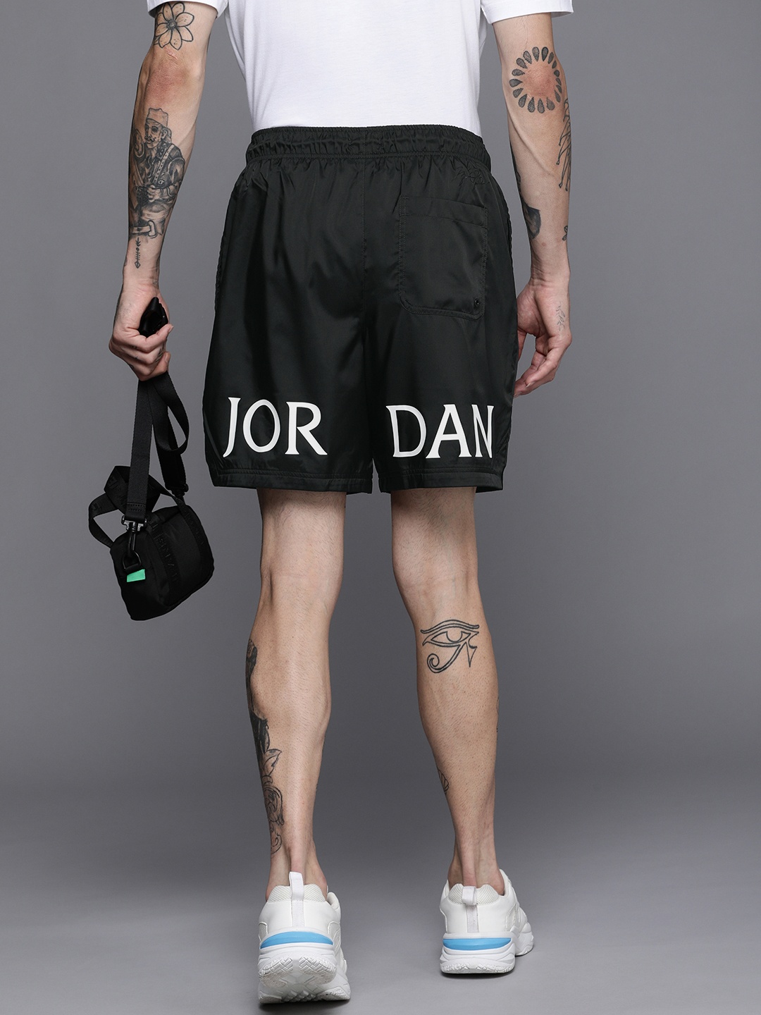 

Nike Men Black Typography Printed Poolside Sports Shorts