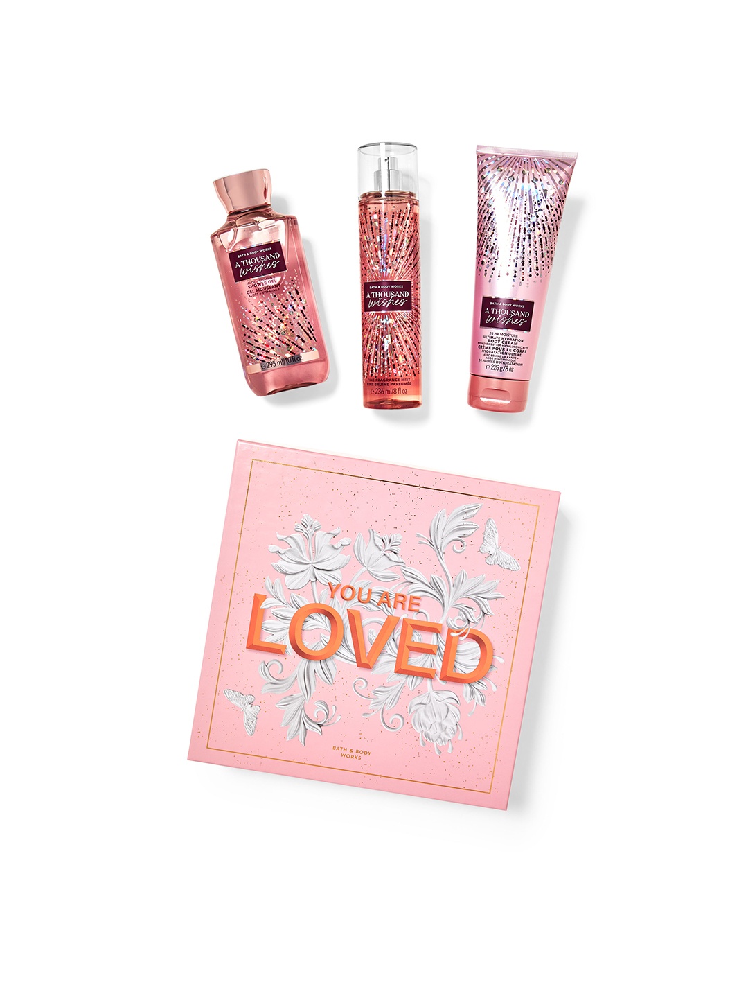 

Bath & Body Works A Thousand Wishes Gift Box Set, Pink