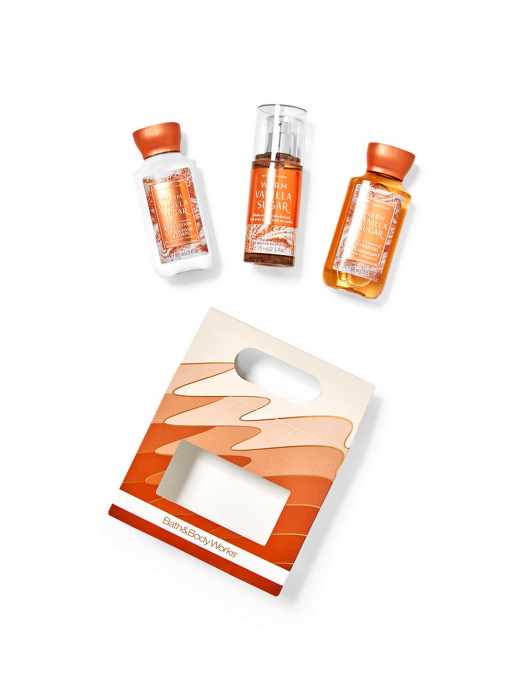 

Bath & Body Works Warm Vanilla Sugar Mini Gift Box Set - 251 ml, Orange