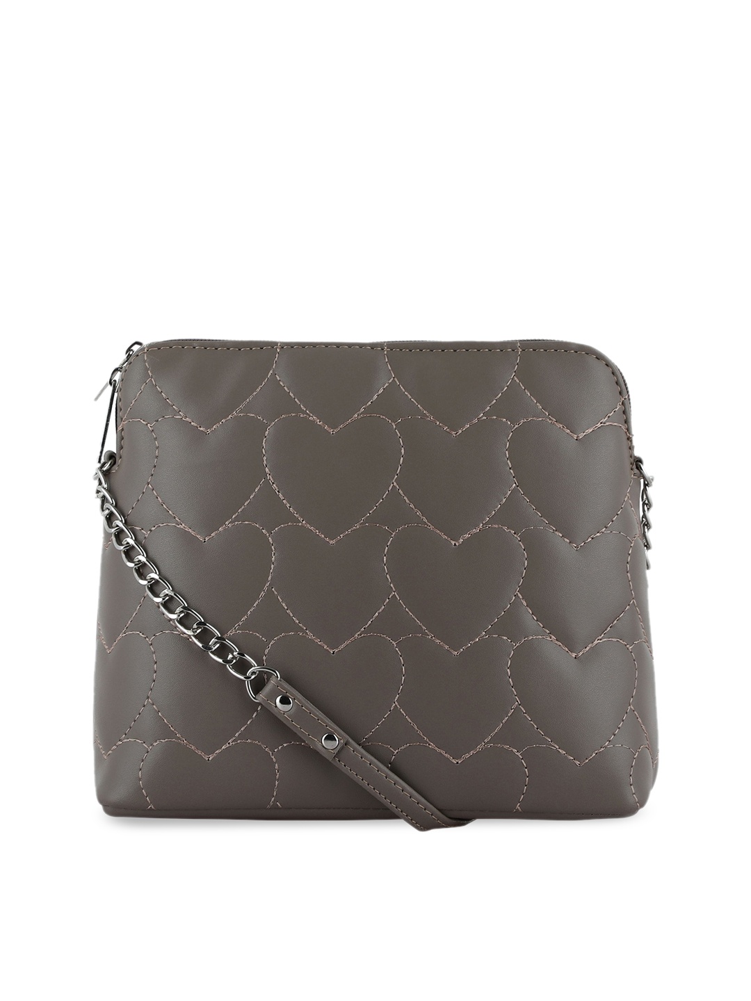 

Toteteca Beige PU Structured Sling Bag with Quilted