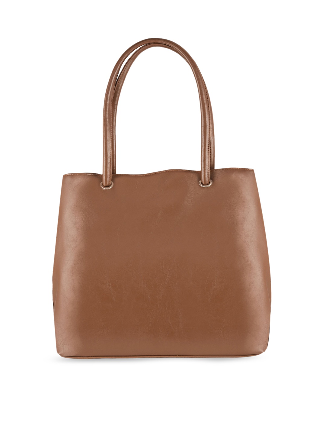 

Toteteca Women Beige PU Shopper Handheld Bag