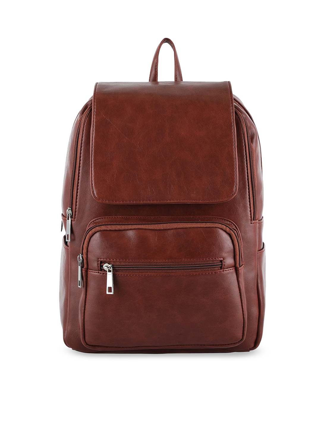 

Toteteca Unisex Brown Solid Backpack with Compression Straps