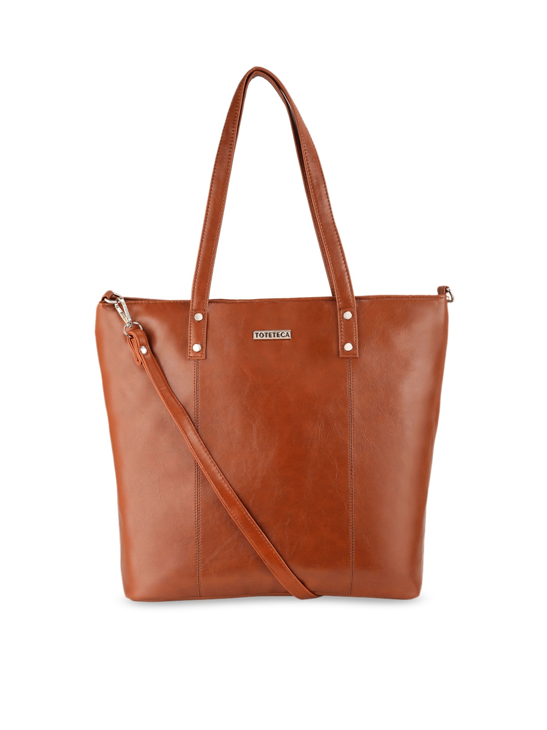 

Toteteca Tan PU Structured Shoulder Bag with Tasselled