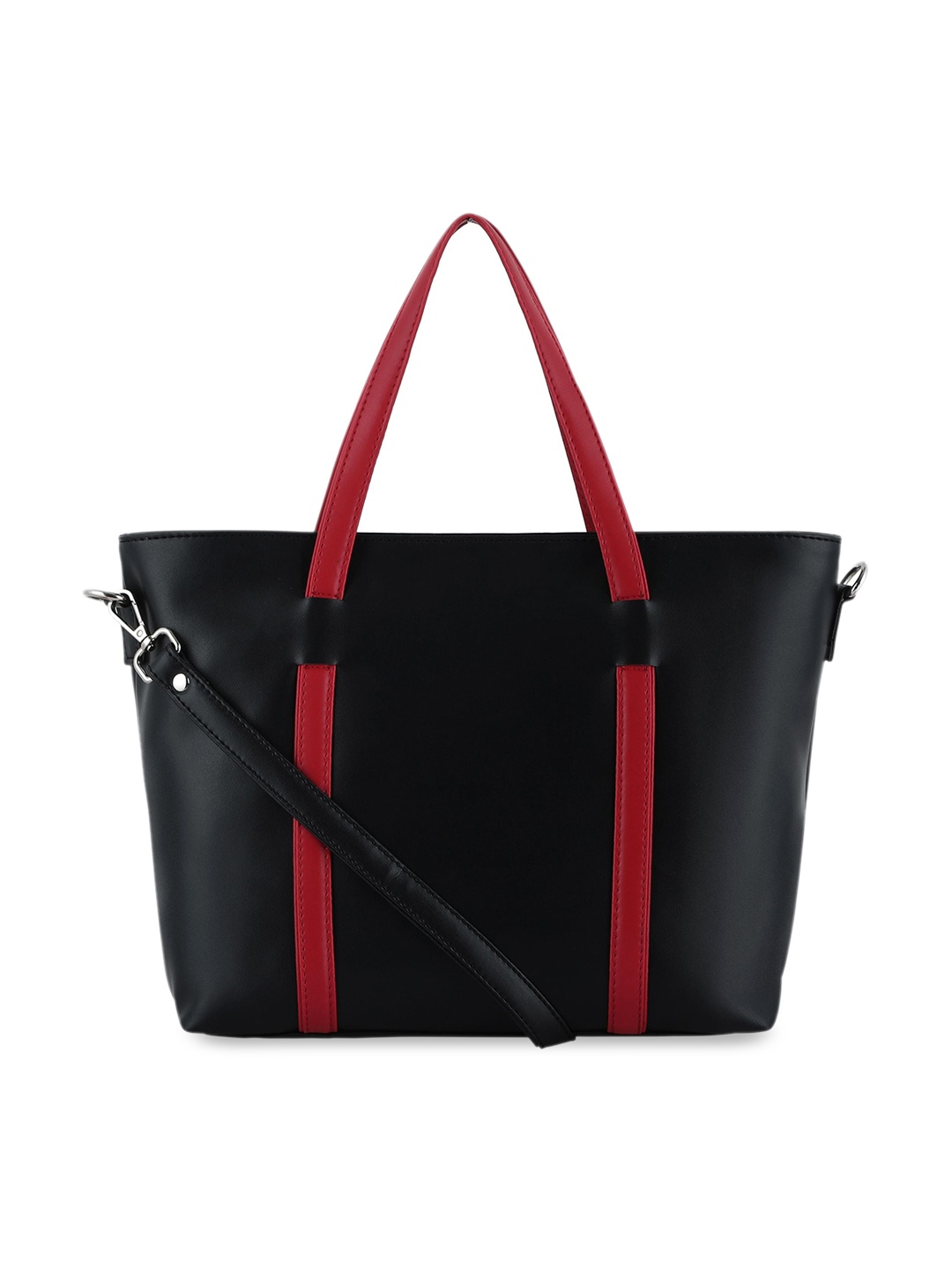 

Toteteca Black PU Oversized Bowling Tote Bag with Tasselled