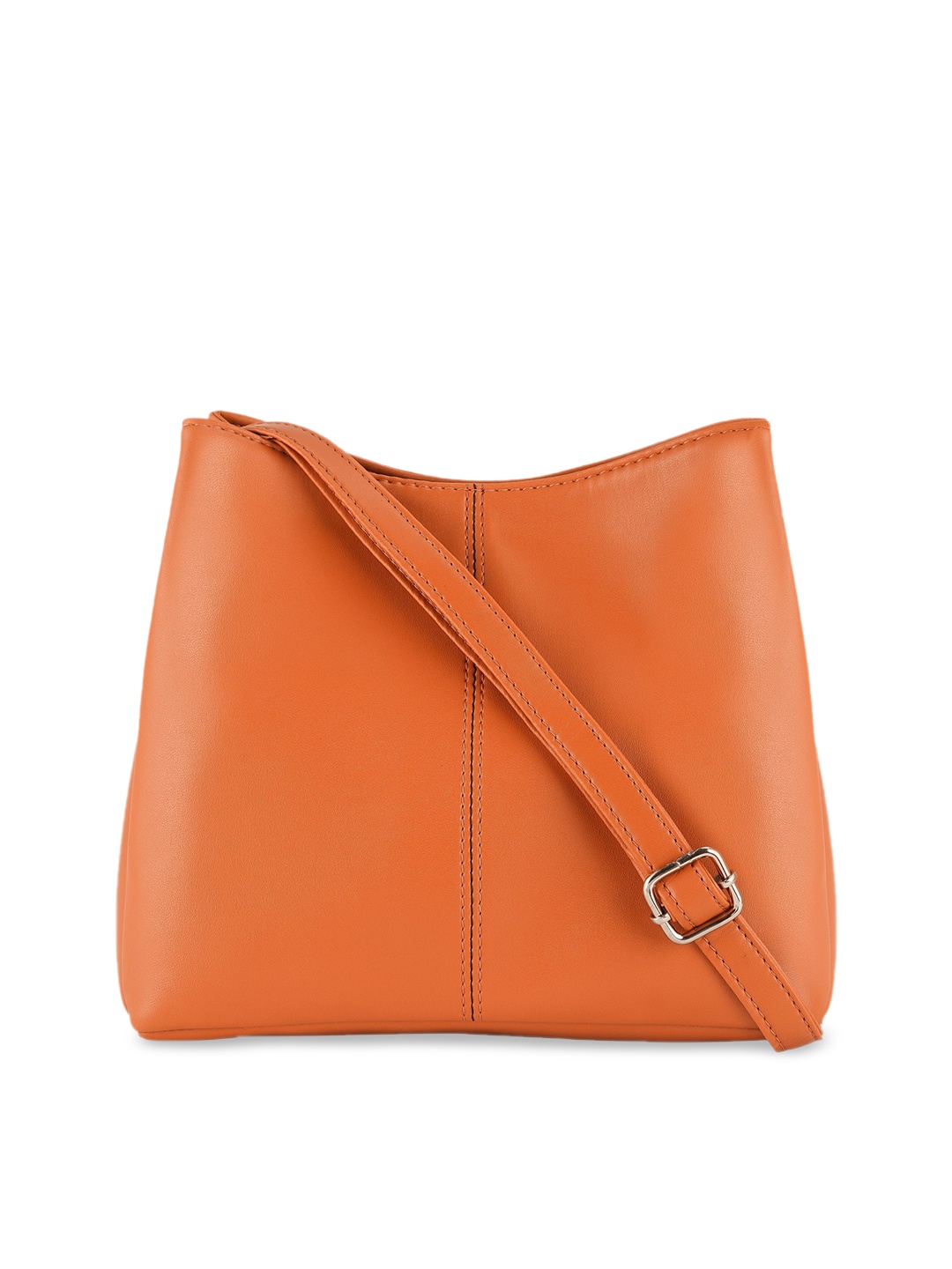 

Toteteca Orange PU Oversized Shopper Sling Bag