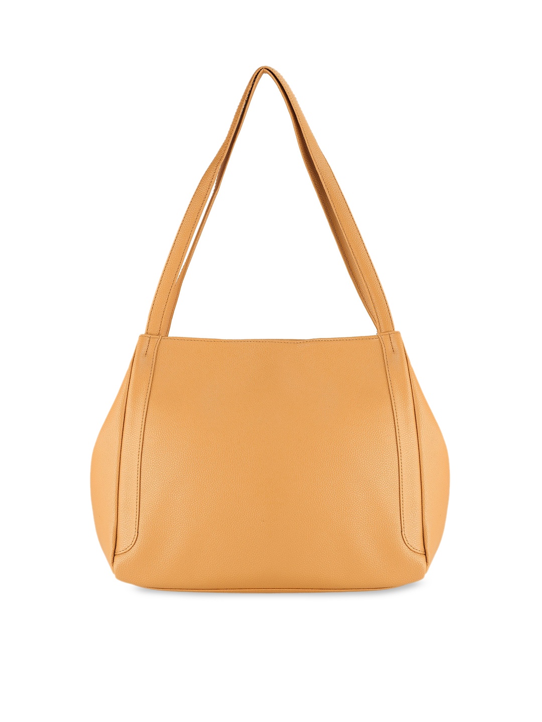 

Toteteca Tan Brown Solid PU Structured Handheld Bag