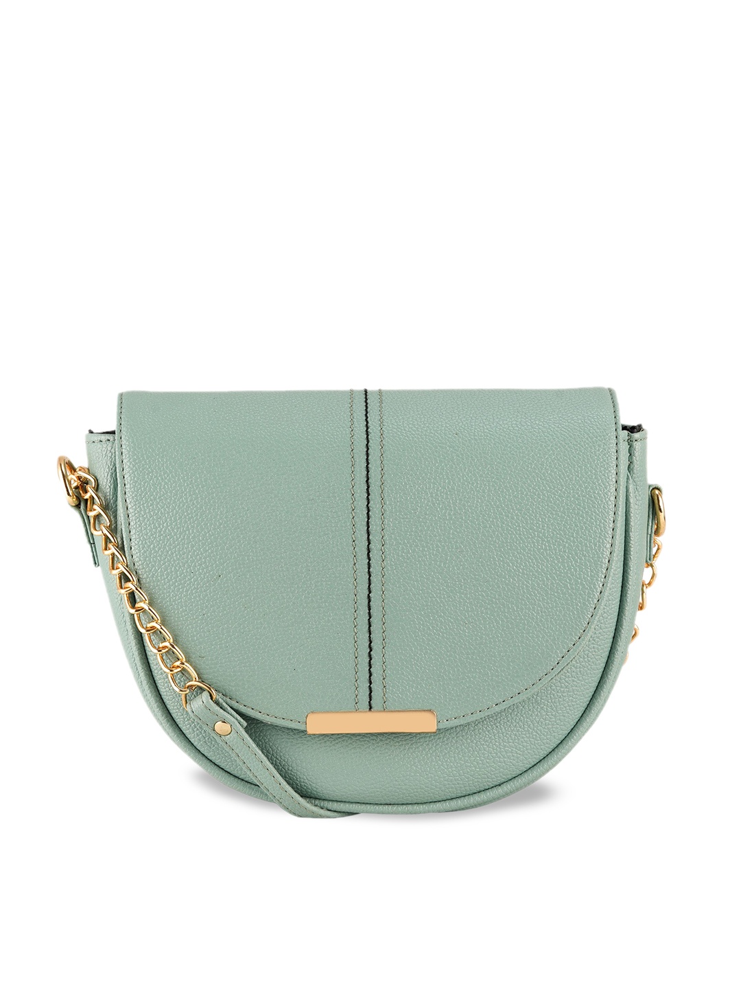 

Toteteca Green PU Half Moon Sling Bag