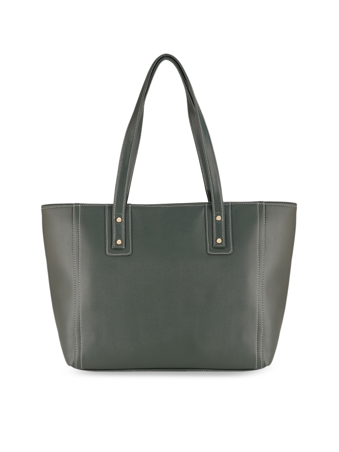 

Toteteca Green PU Shopper Tote Bag