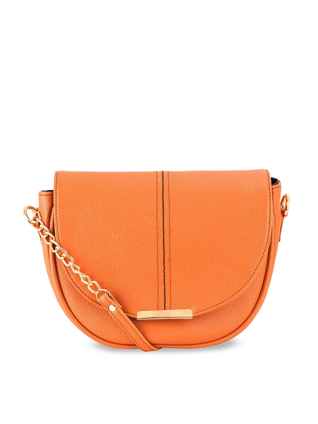 

Toteteca Women Orange PU Half Moon French Sling Bag