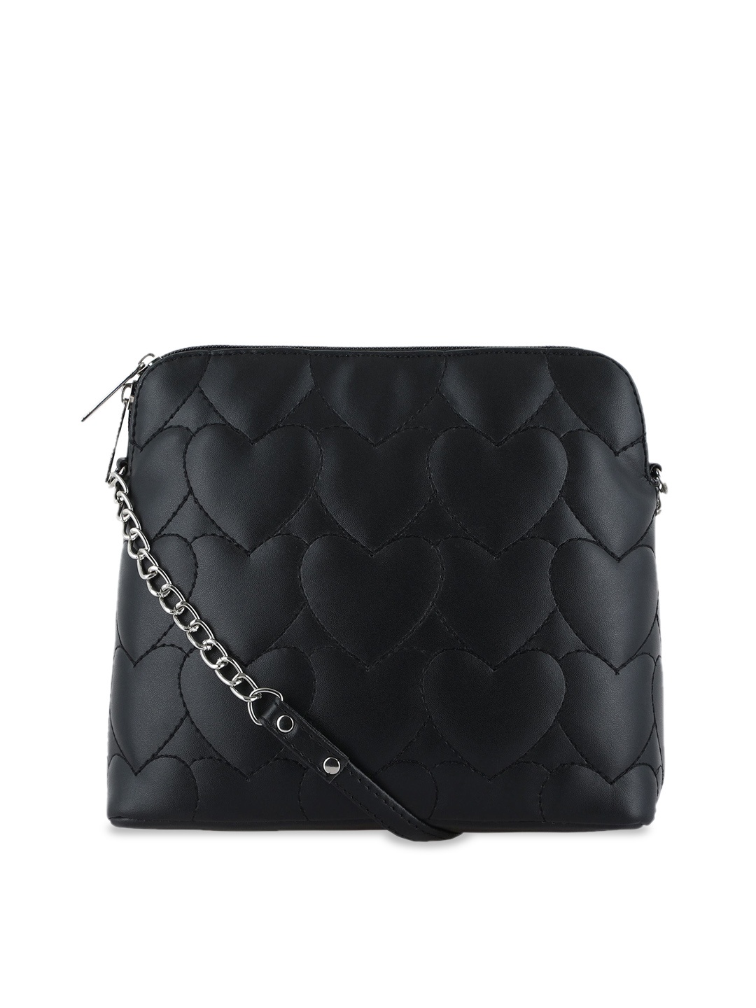 

Toteteca Black PU Structured Sling Bag