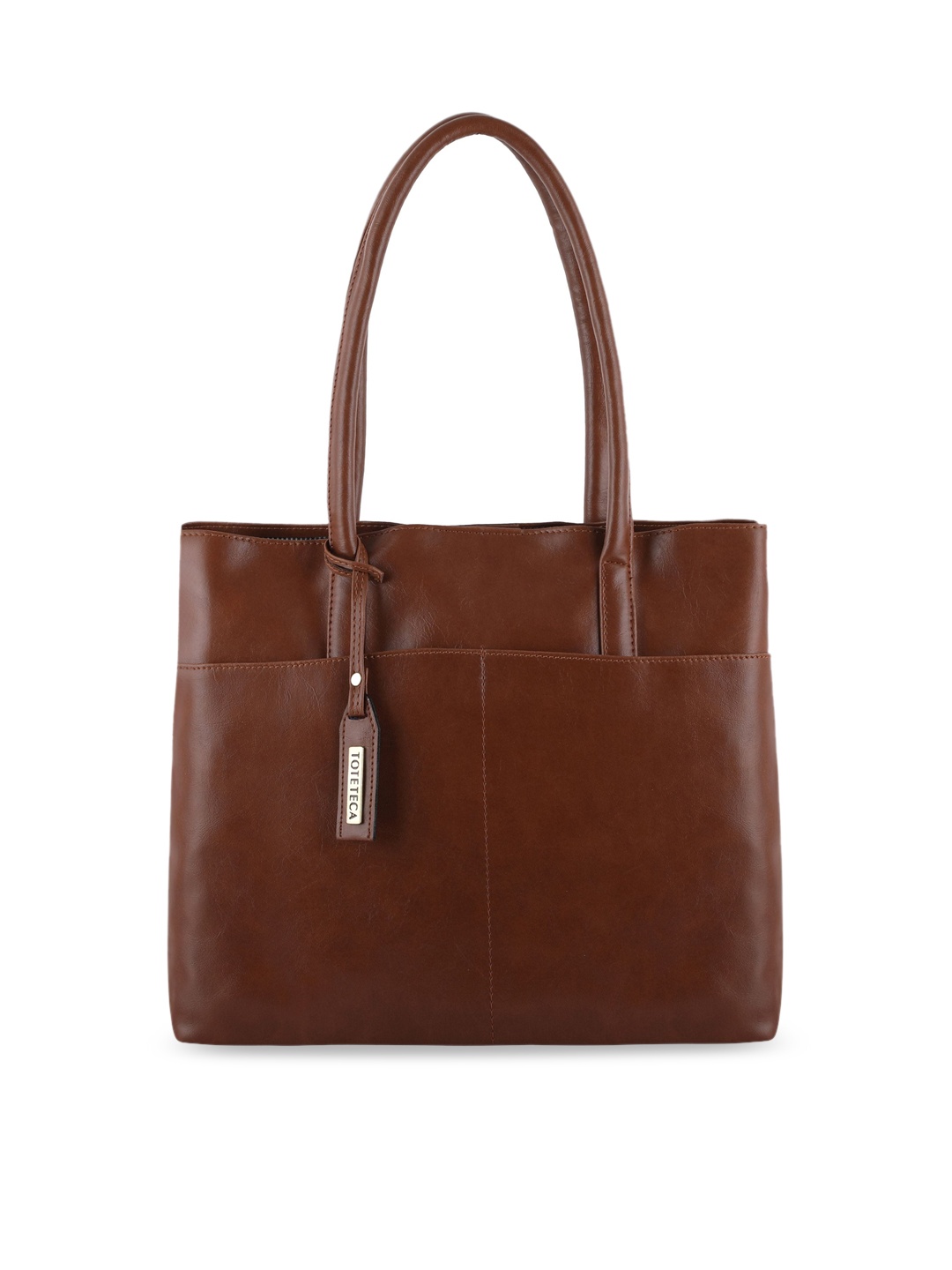 

Toteteca Tan PU Structured Shoulder Bag with Tasselled