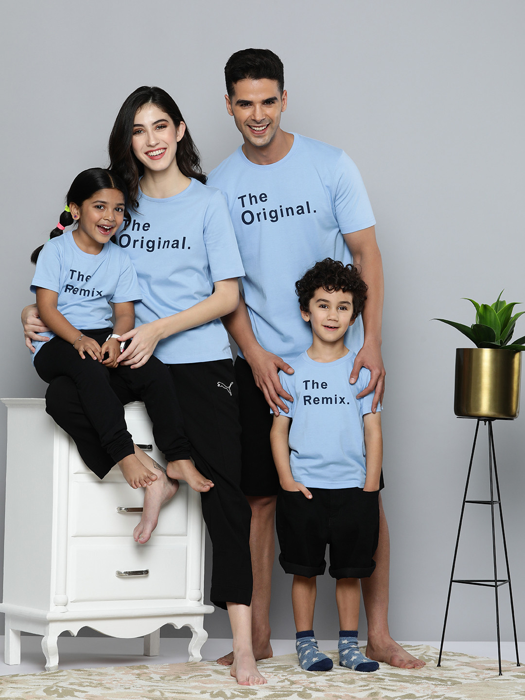 

HERE&NOW Men Blue Typography Printed T-shirt