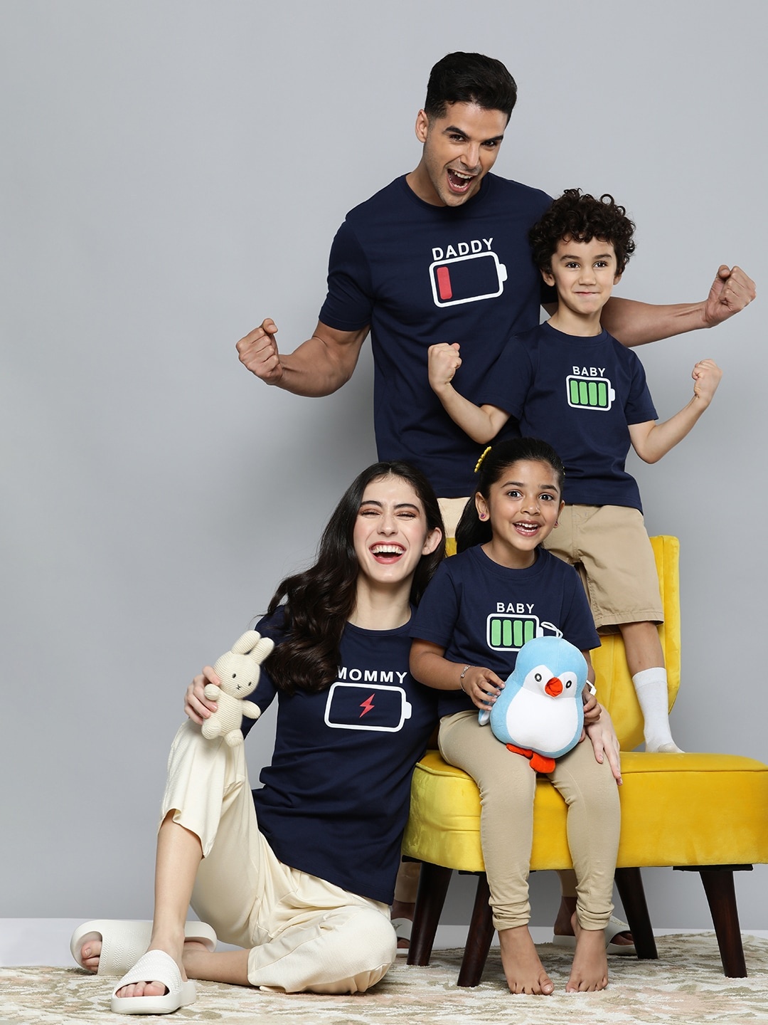 

HERE&NOW Kids Navy Blue Printed T-shirt