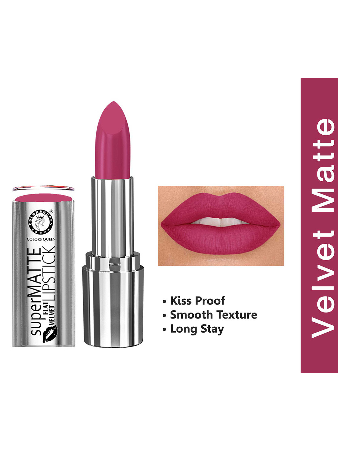 

Colors Queen Super Matte Flat Velvet Lipstick 7 g - Glam Pink 02