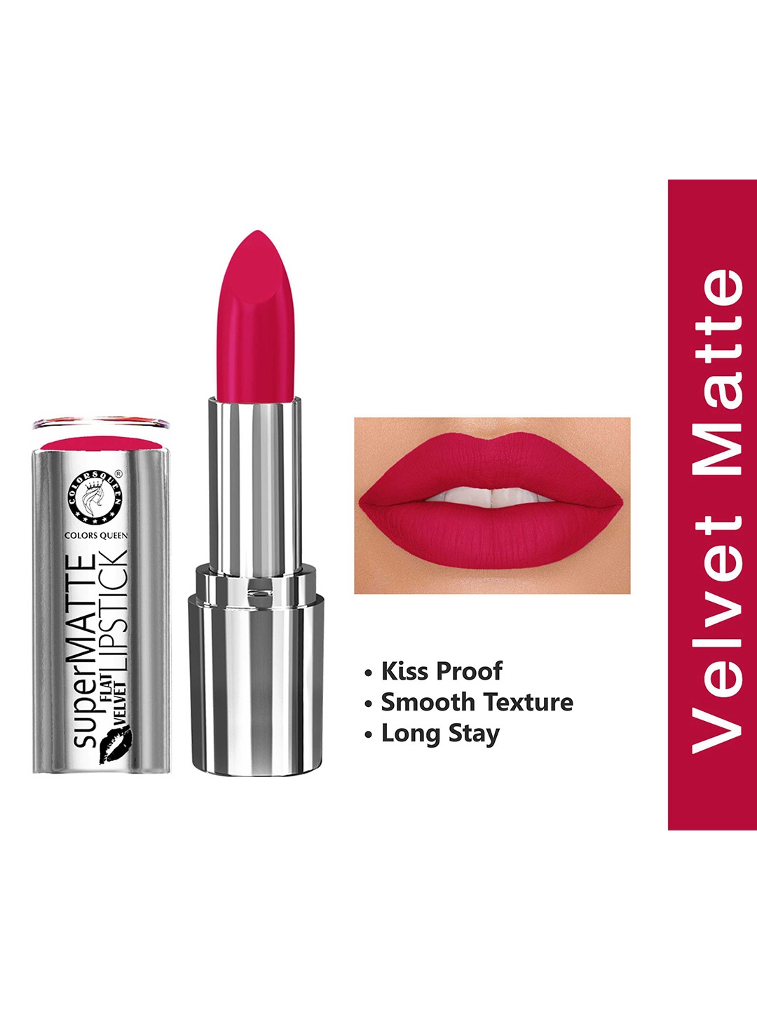 Colors Queen Super Matte Flat Velvet Lipstick 7 g - Royal Pink 14