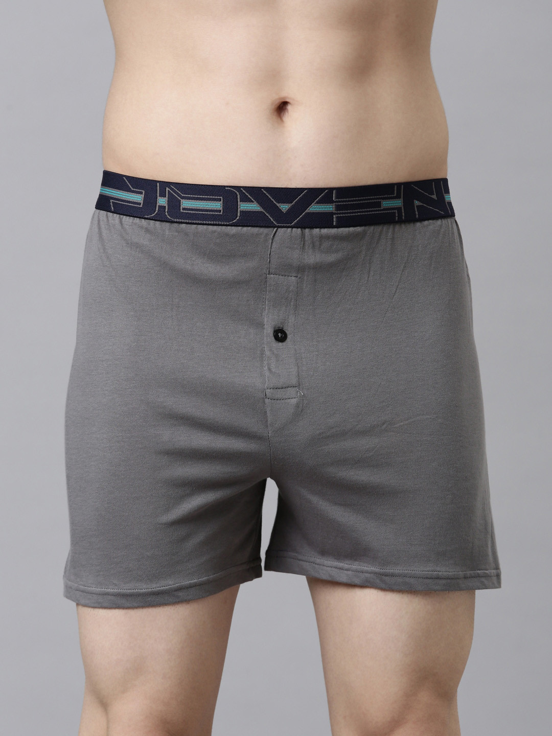 

Joven Men Grey Solid Pure Cotton Boxers