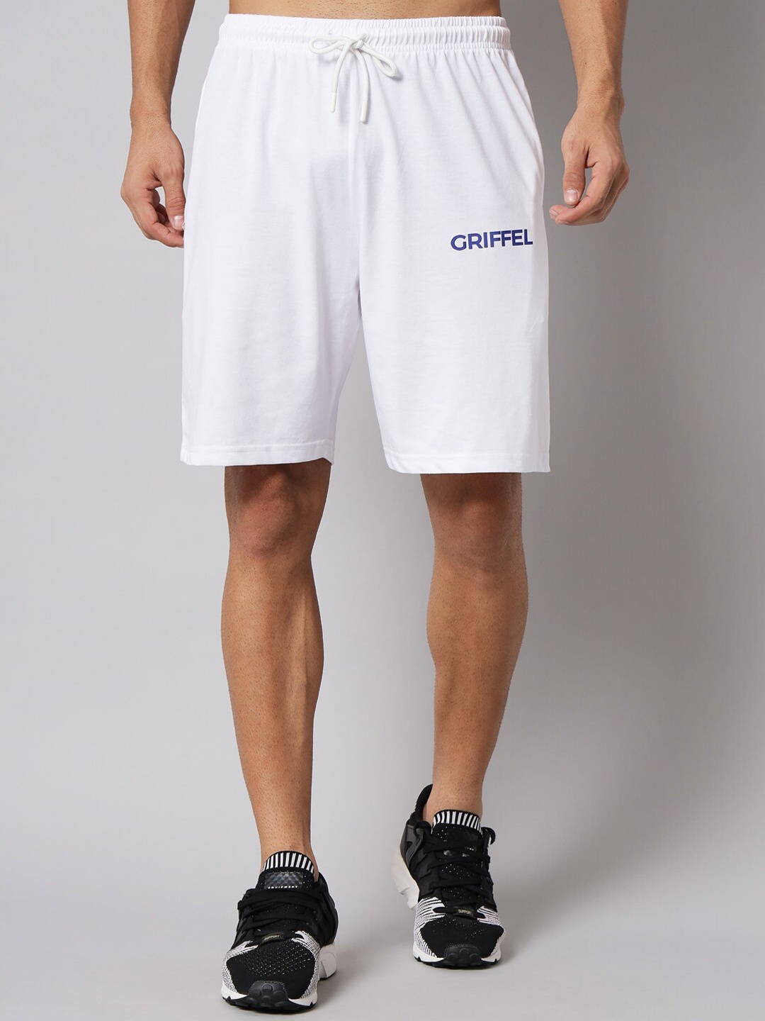 

GRIFFEL Men White Sports Shorts