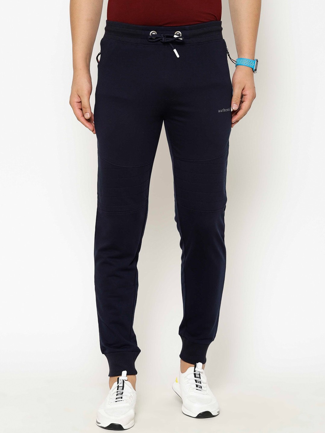 

SAPPER Men Navy Blue Solid Cotton Slim Fit Joggers