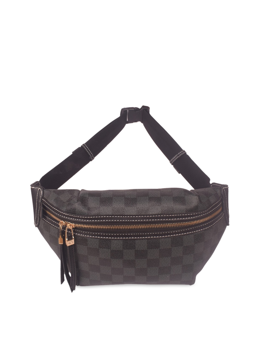 

Bagkok Black PU Shopper Handheld Bag with Tasselled