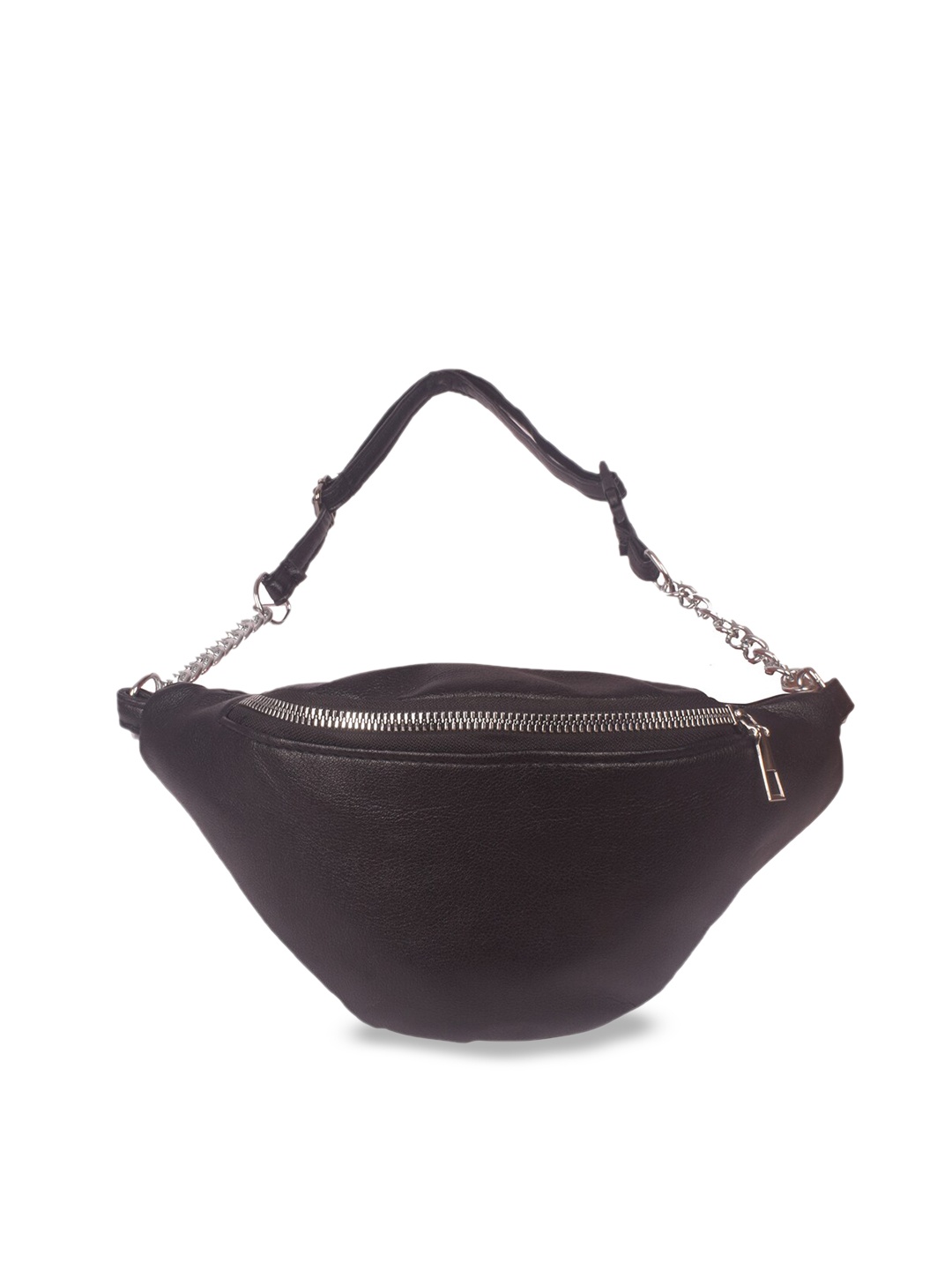 

Bagkok Women Black Solid PU Waist Pouch