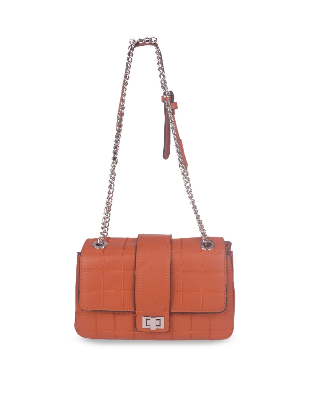 

Bagkok Tan PU Oversized Structured Sling Bag