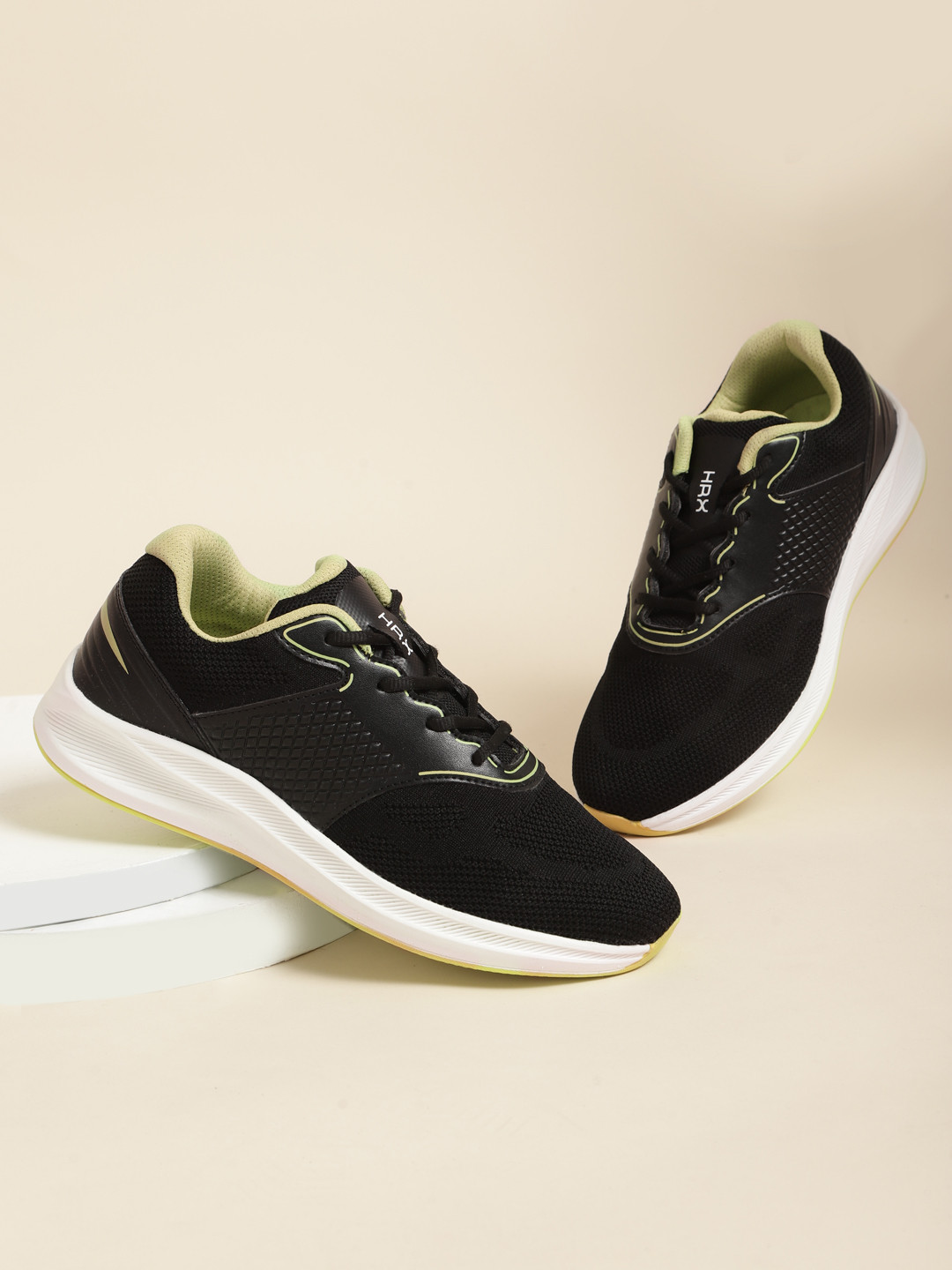 

HRX by Hrithik Roshan Men Woven Design Running Shoes, Black