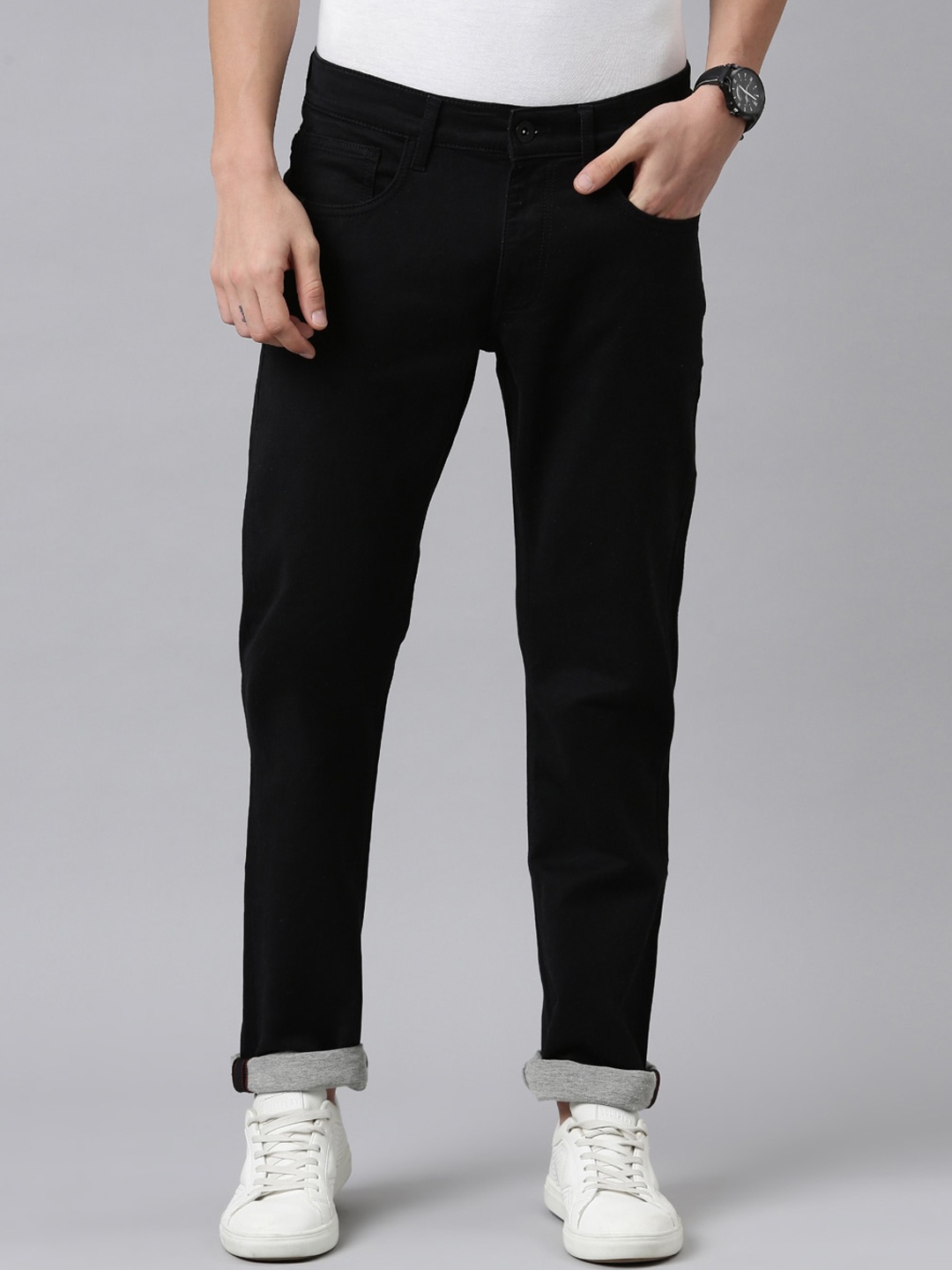 

American Bull Men Black Slim Fit Jeans