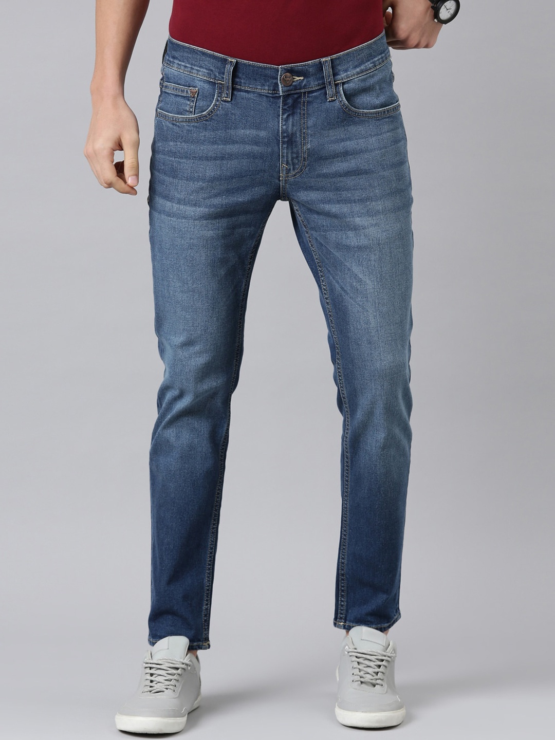 

American Bull Men Blue Light Fade Jeans