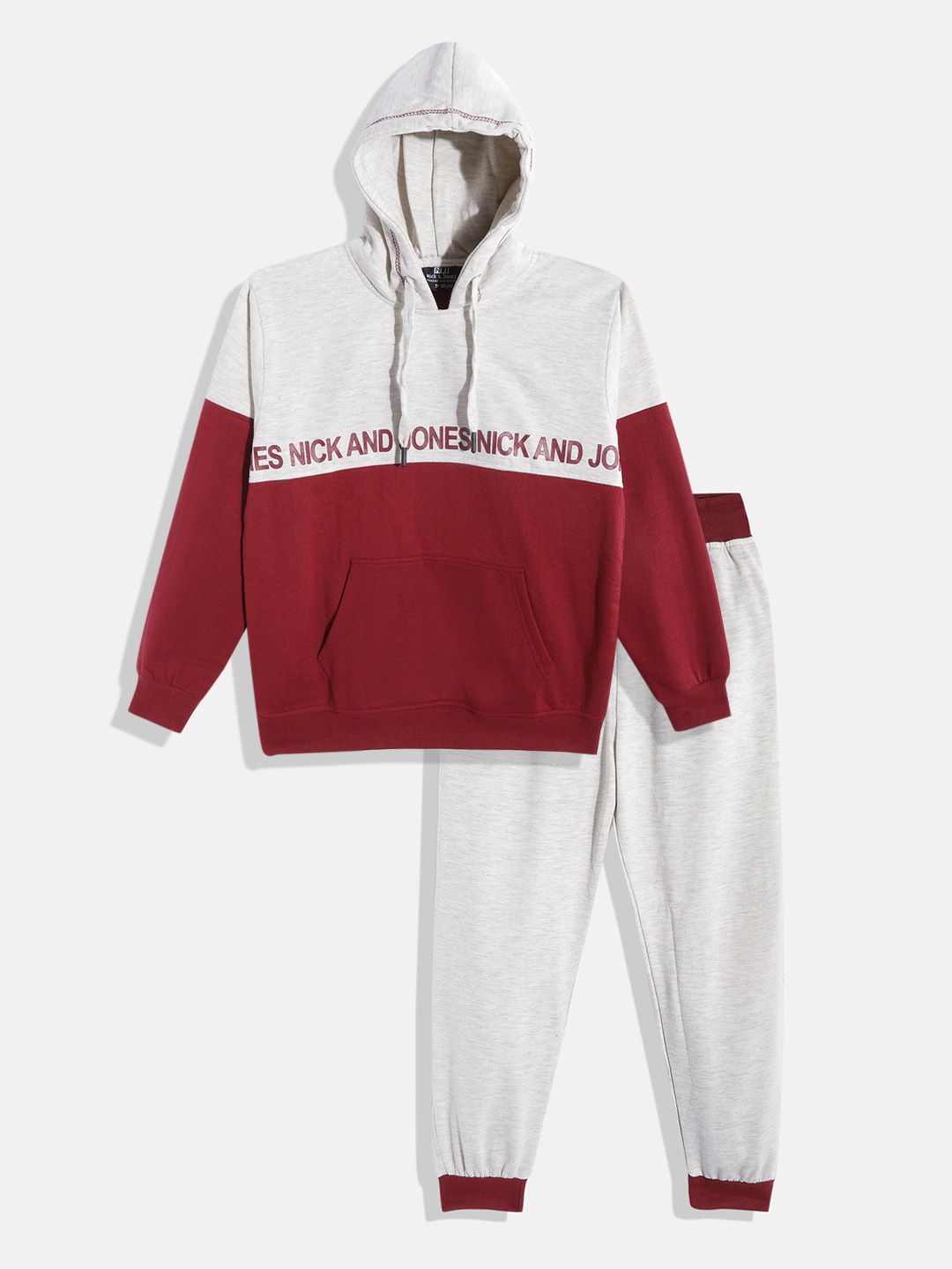 

Nick and Jones Girls Colourblocked Tracksuit, Maroon