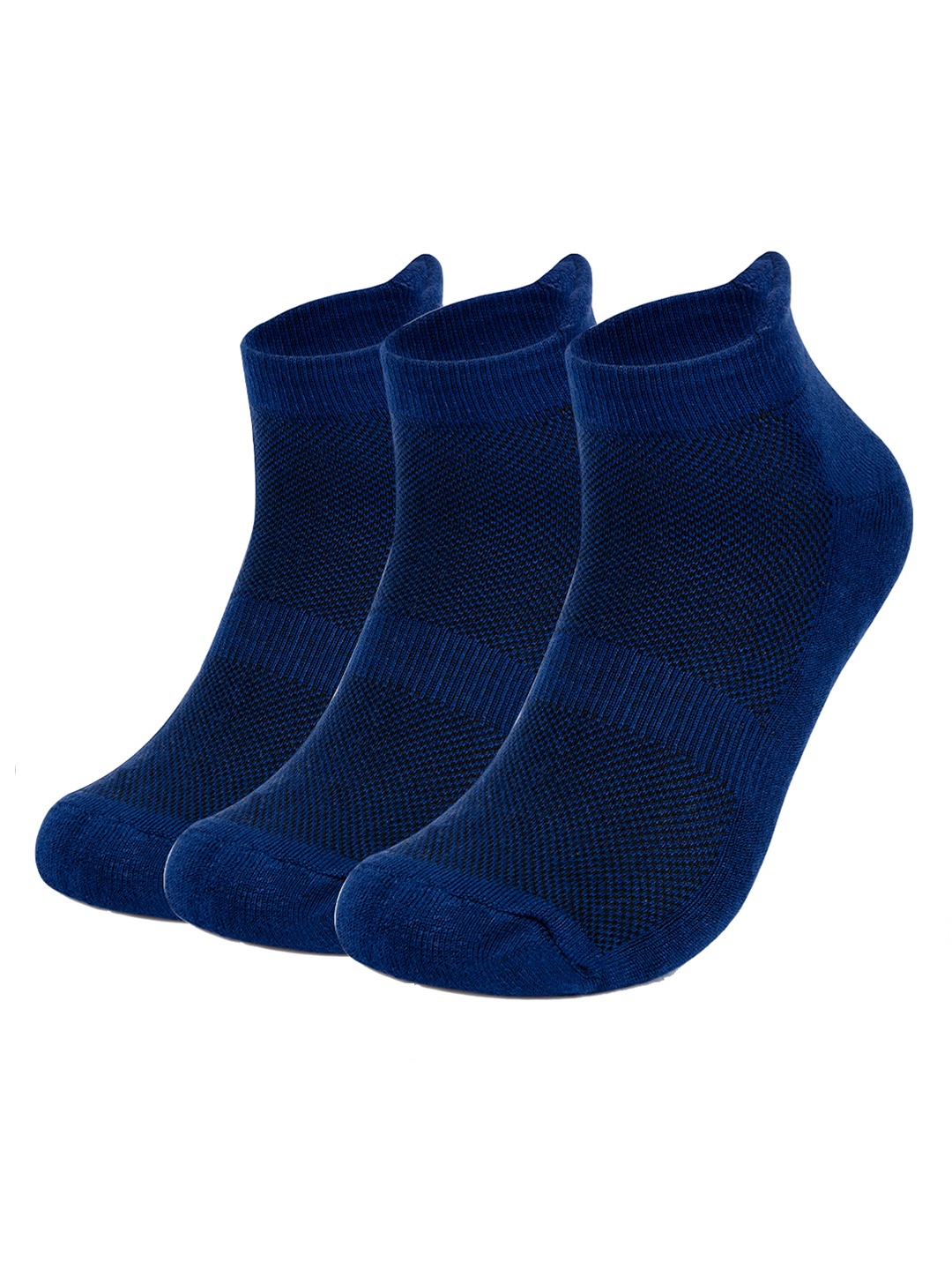 

MUSH Bamboo Pack Of 3 Ankle-Length Socks, Blue
